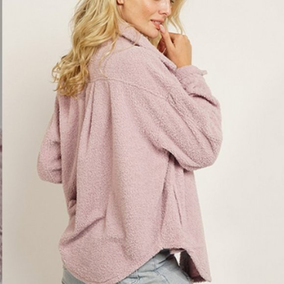 Teddy Button Up Sweater Jacket -Medium NWT - Picture 3 of 7